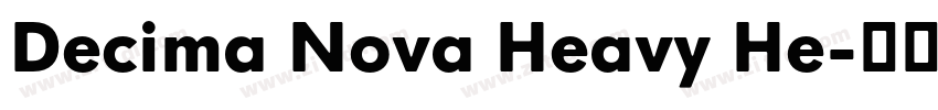 Decima Nova Heavy He字体转换